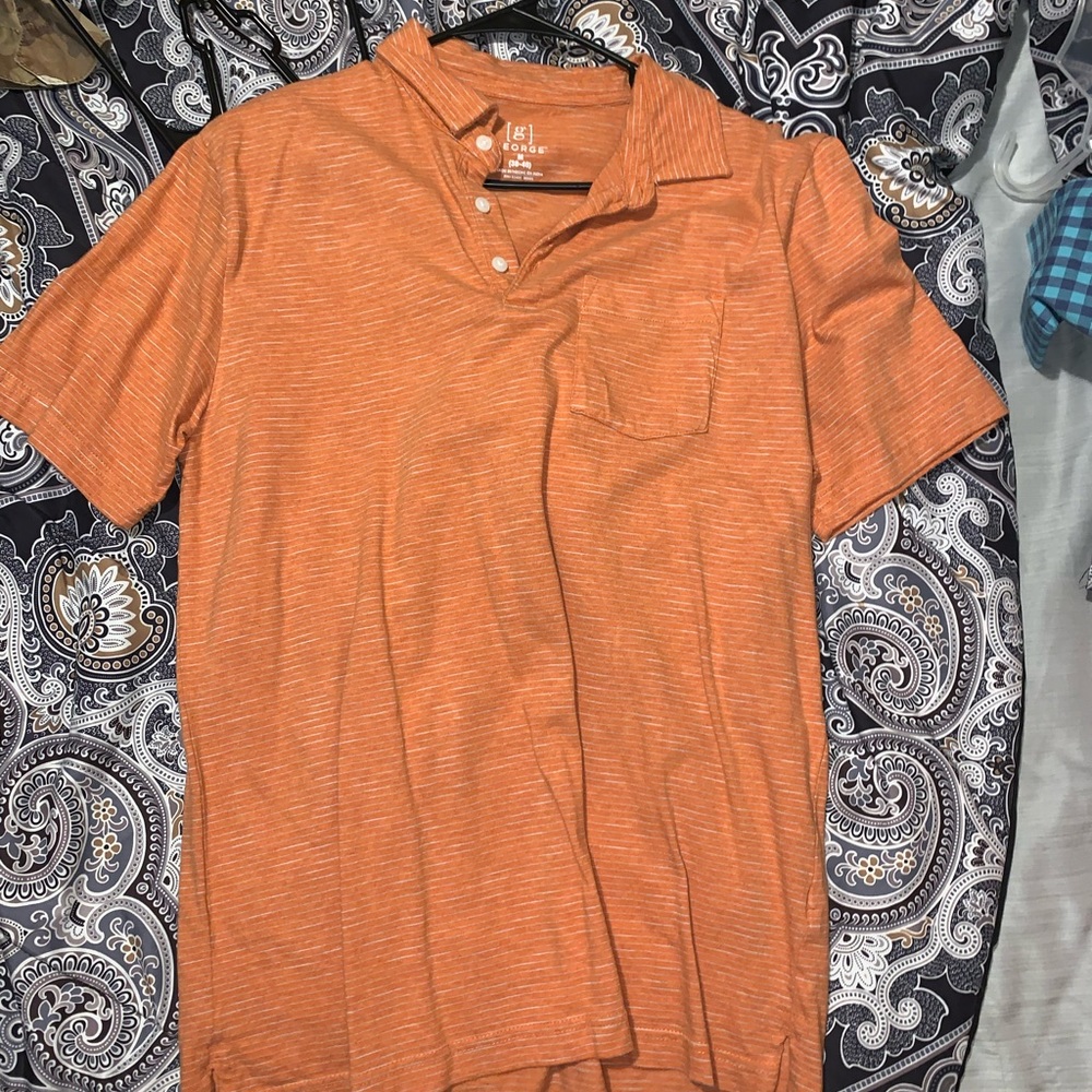 George Orange Collared Shirt